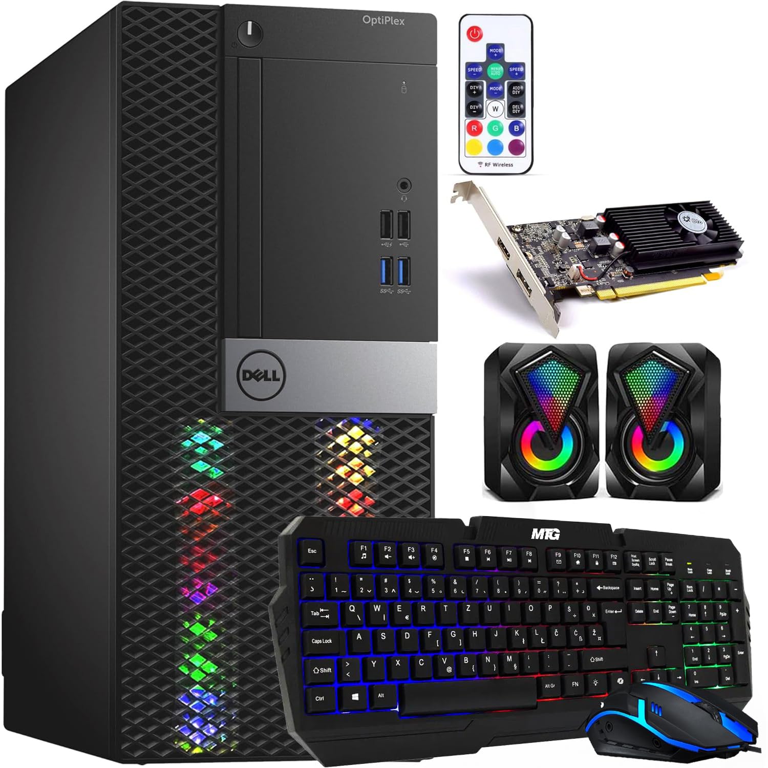 Calculator Gaming Dell RGB Tower – Core i5 Gen 6, GTX 1050 Ti 4GB, 32GB RAM, 1TB SSD (Renovat)