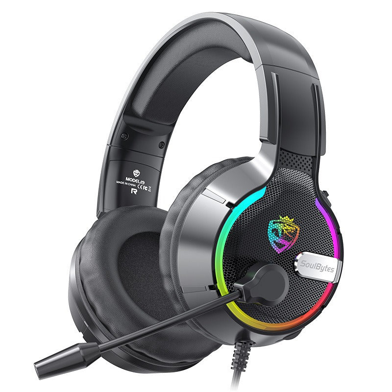 Căști Gaming S19 RGB cu Fir – Difuzoare 50mm, Microfon Integrat
